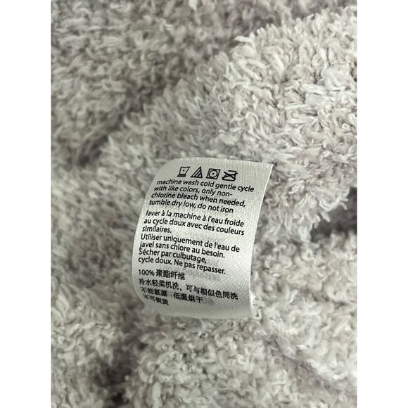 Barefoot Dreams Cozy Chic Robe Womens 2 Tan Solid Long Sleeve Belted Lounge - Picture 5 of 13